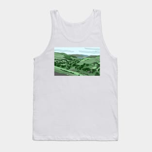 Swaledale, Yorkshire Dales, near Downholme Viewpoint - digital art Tank Top